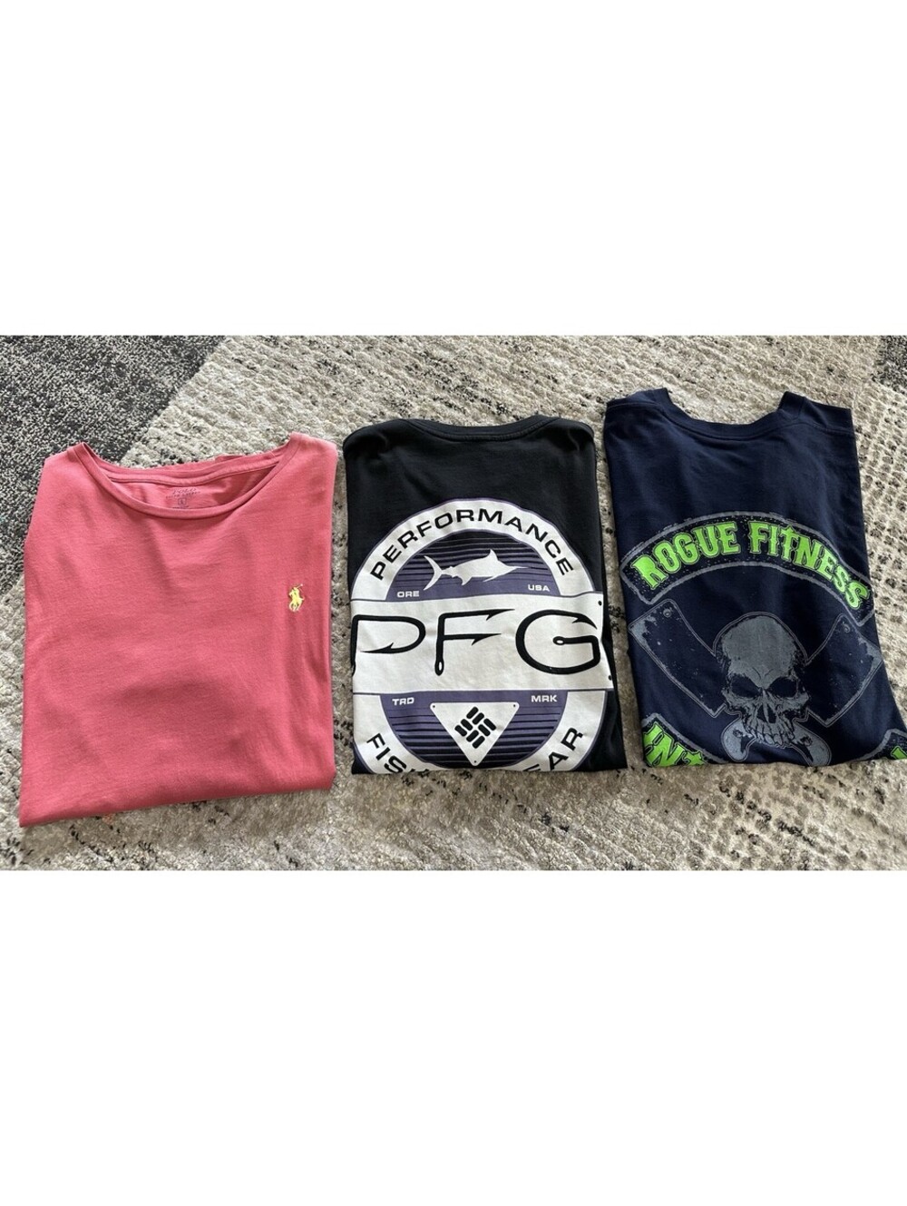 Men’s Polo Ralph Lauren & others logo Crew Neck T-Shirt - lot of 3: Size LG